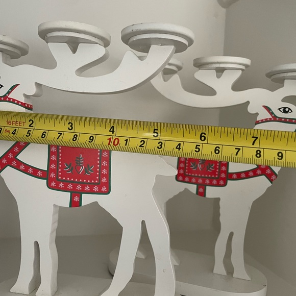 Set of 2 PartyLite Alpine Chalet Reindeer Tealight Holder P9798 Christmas Rare! - Picture 6 of 6